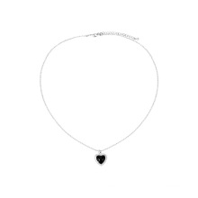 Shangjie OEM Retro Persönlichkeit Schwarze Liebe Halskette Frauen Accessoires Halskette Herzschein